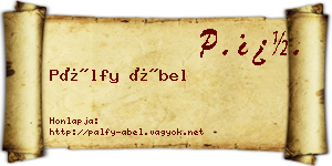 Pálfy Ábel névjegykártya